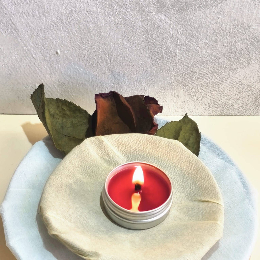Latita vela revelación sexo bebé niña papel kraft rosa seca MariVelasZen