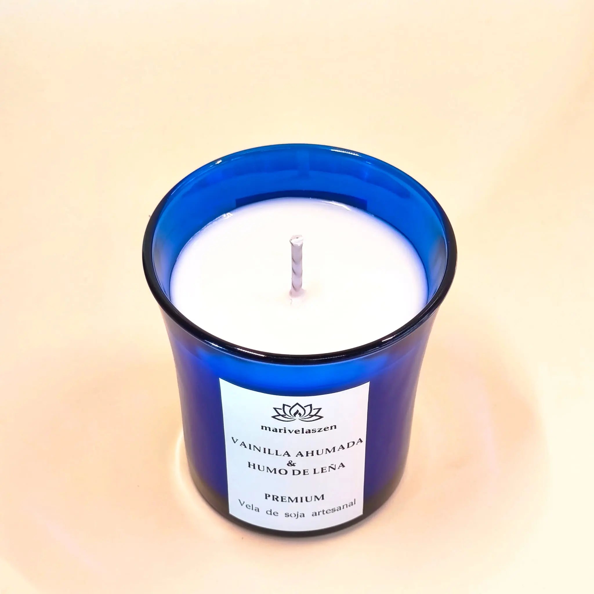 Vela decorativa de lujo aroma vainilla  MariVelasZen.