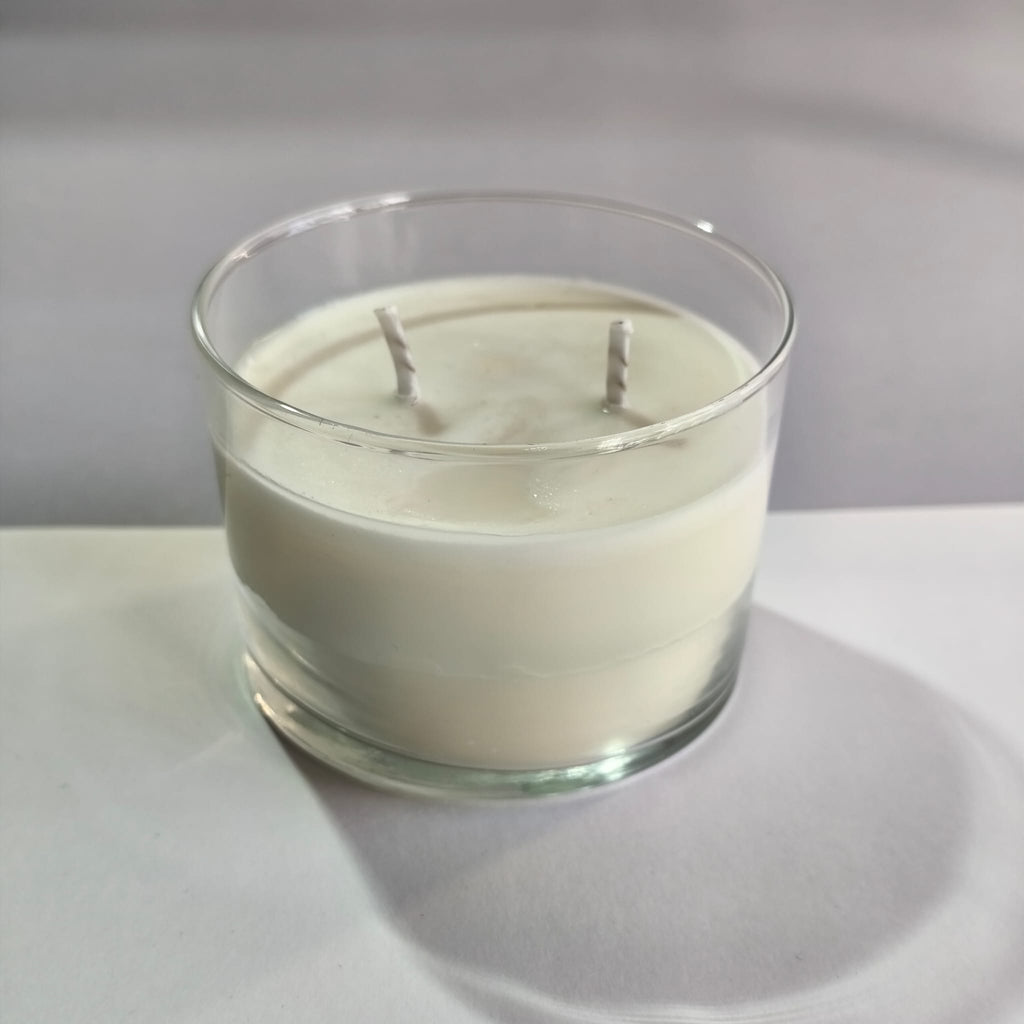 Vela aromática en vaso, aroma ámbar egipcio