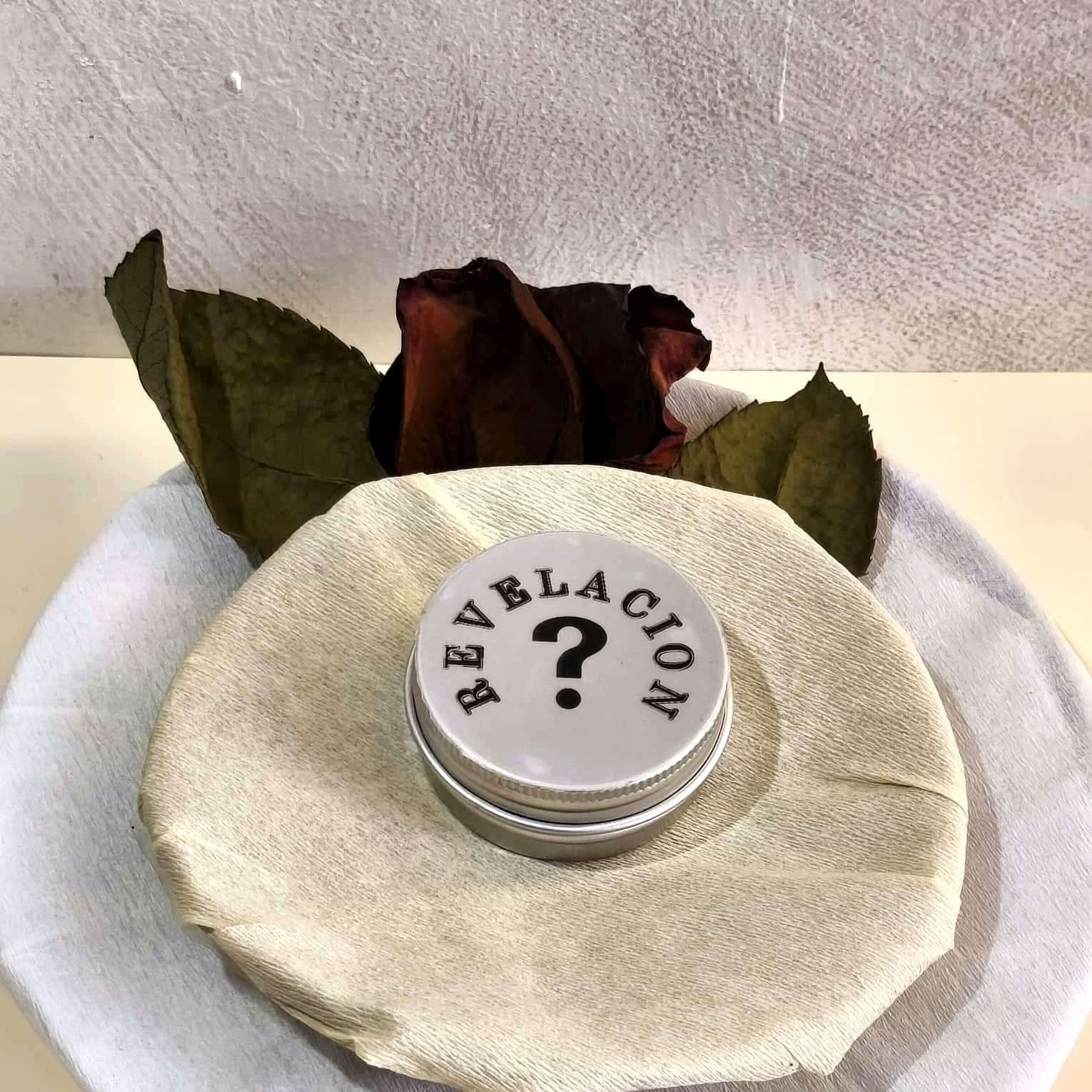 Vela revelación latita aluminio tapa vamos a ser papas MariVelasZen