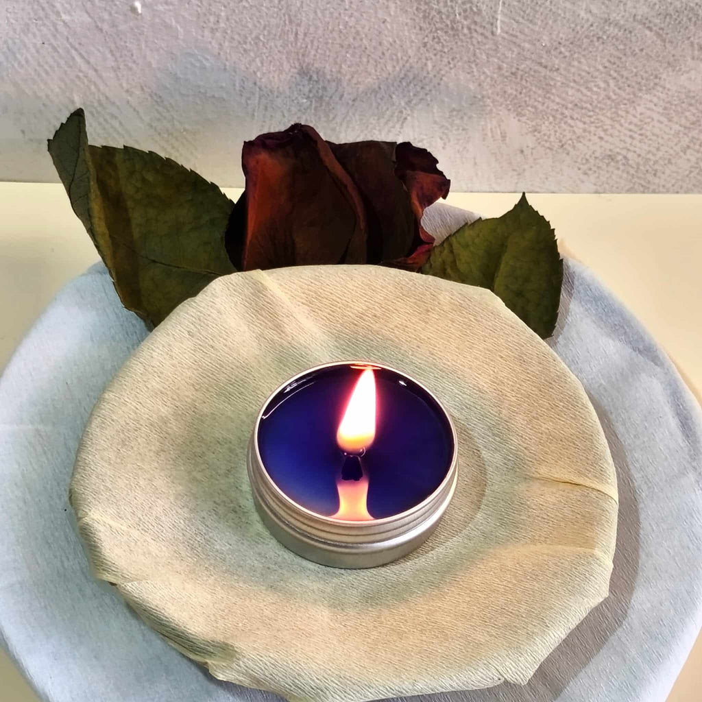 Latita vela revelación sexo bebé niño papel kraft rosa seca MariVelasZen
