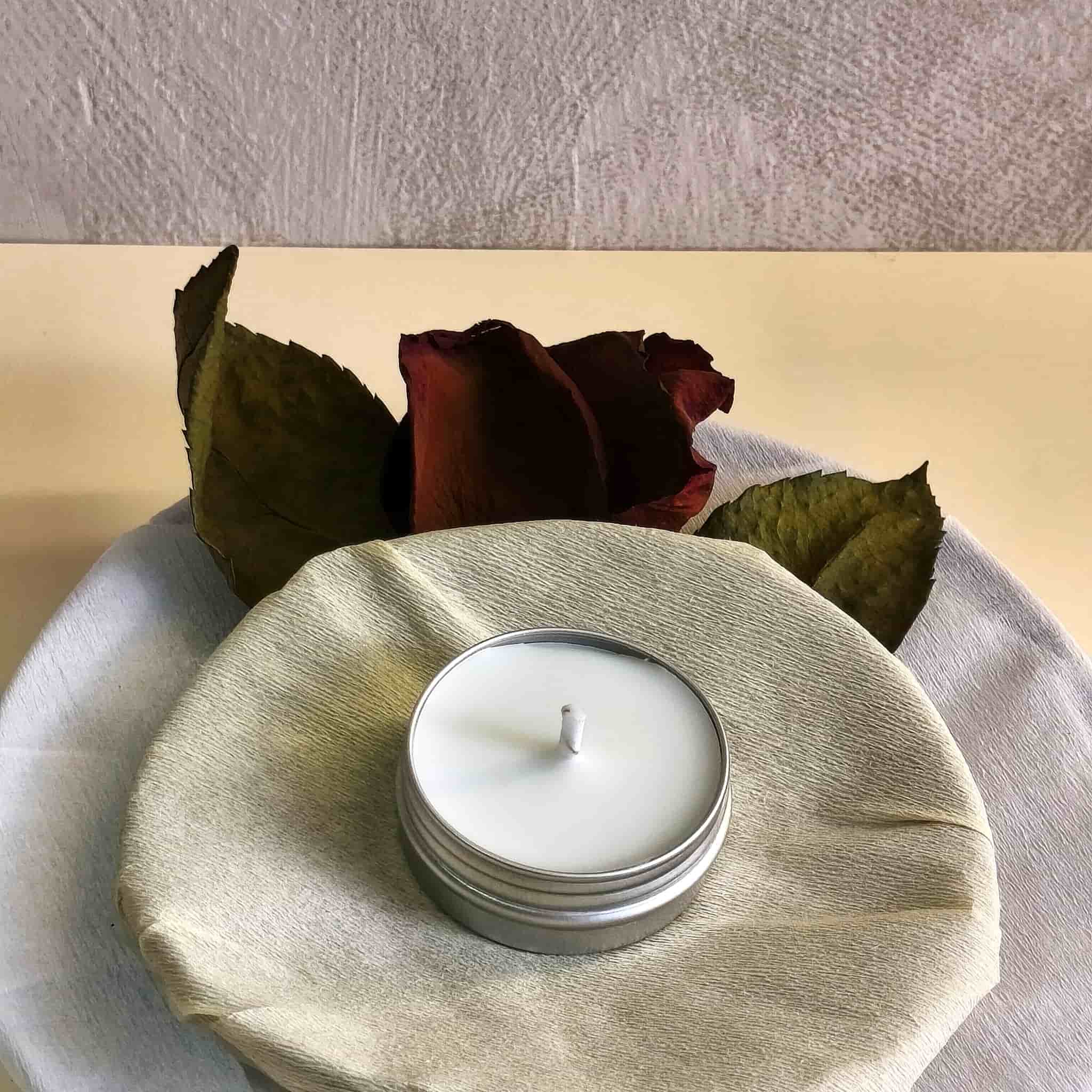 Vela revelación latita aluminio cera blanca sin encender revelación sexo niña