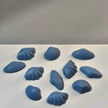 wax melt con forma de cochas color azul celeste